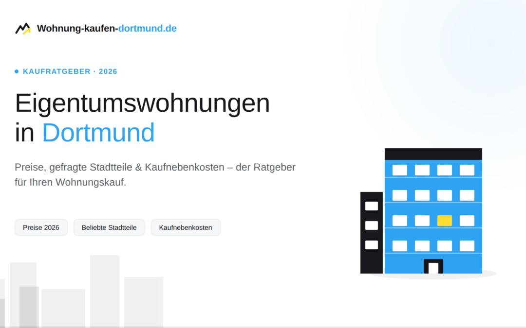 Eigentumswohnung in Dortmund kaufen: Preise, Stadtteile & Tipps 2026
